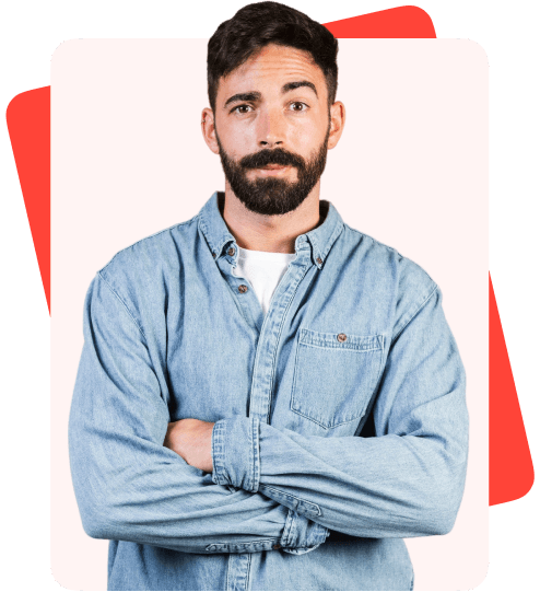 Man crossed, wondering what to do about his company's operations